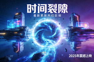 最新更新科幻片《时间裂隙》海报 - 时间隧道与未来科技场景